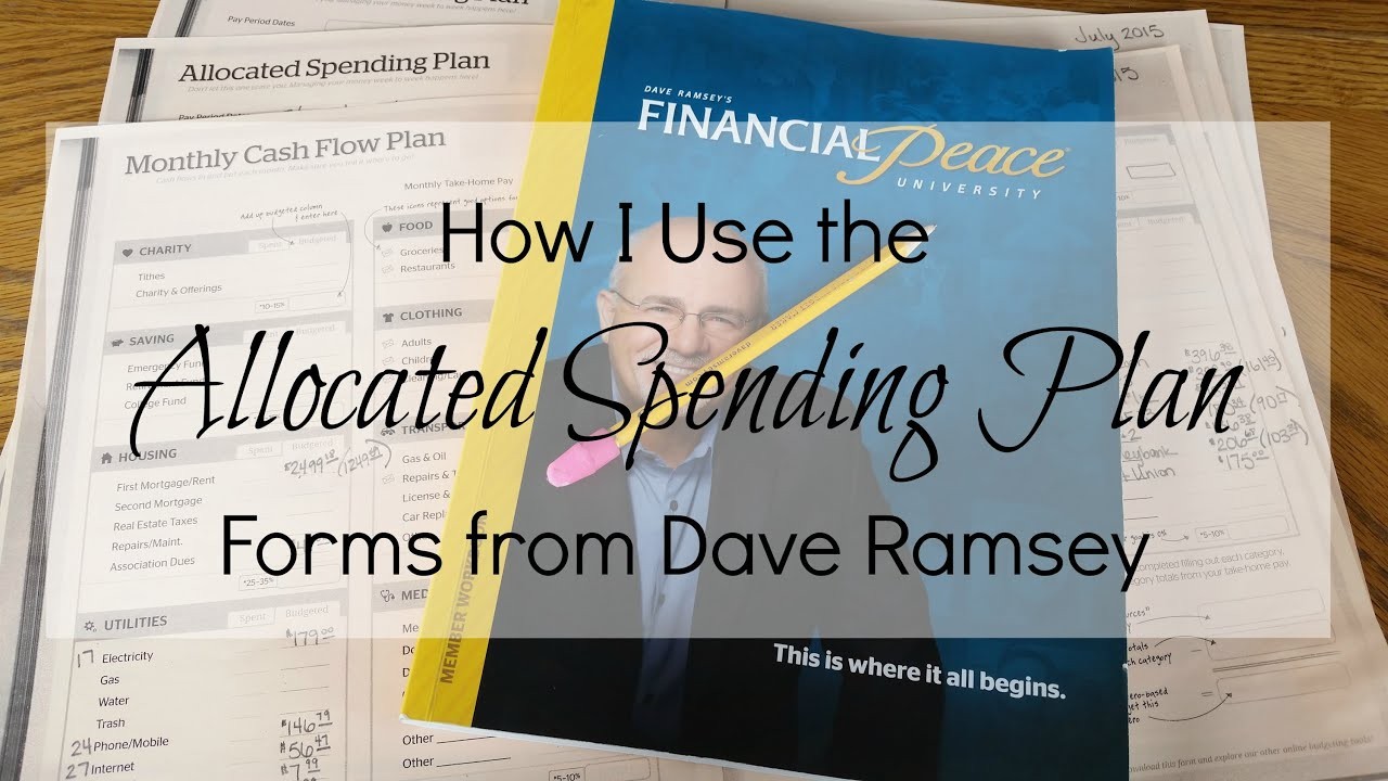 How I Use The Allocated Spending Plan Forms From Dave Ramsey YouTube Document Form