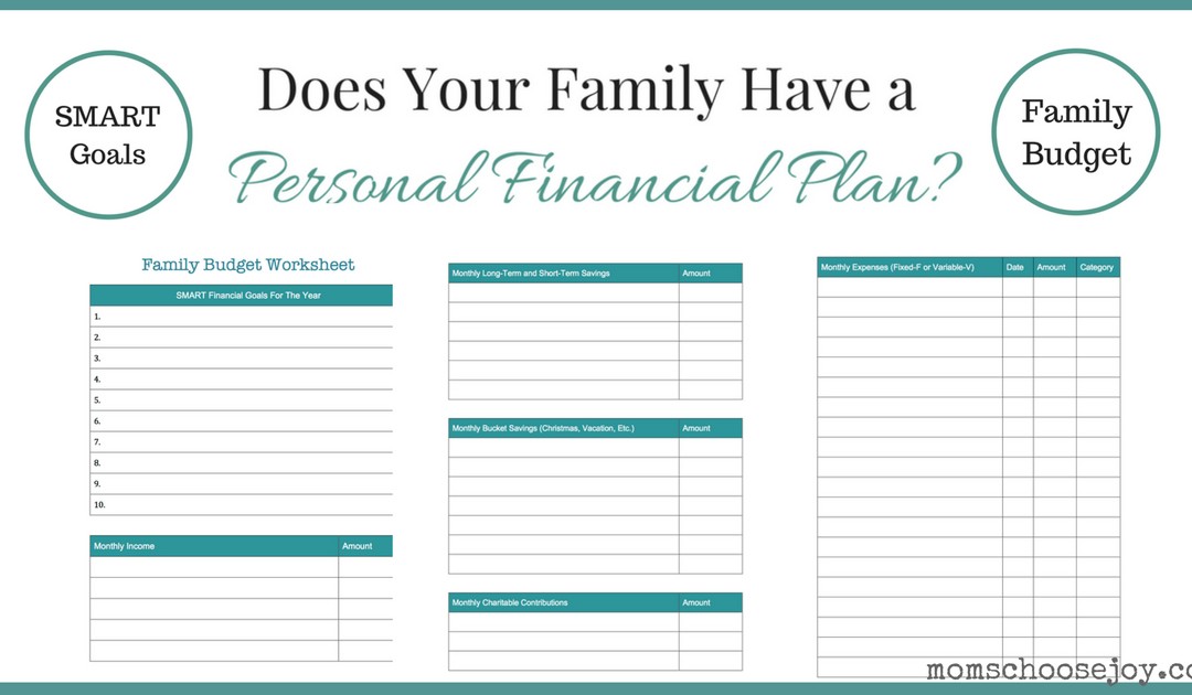 How To Create Your Family S Personal Financial Plan Document Make A