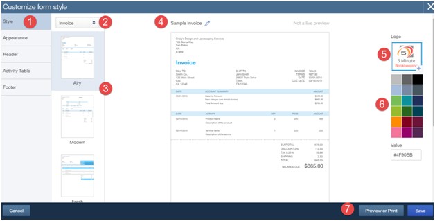 How To Customize Invoice In QuickBooks Online Document Invoices Quickbooks