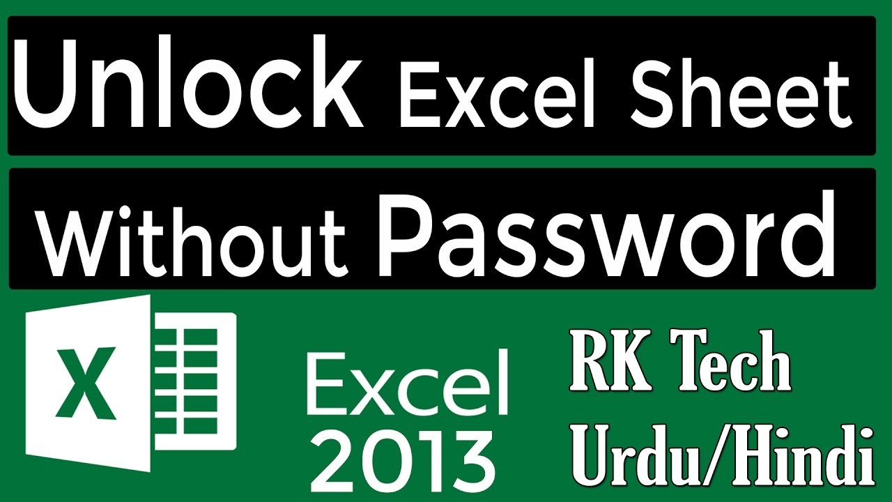How To Unprotect Excel Sheets Without Password 2017 YouTube Document Unlock Spreadsheet 2013