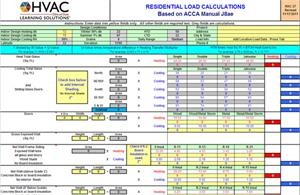 HVAC Learning Solutions Load Calculation Short Form Document Hvac Calculator Spreadsheet