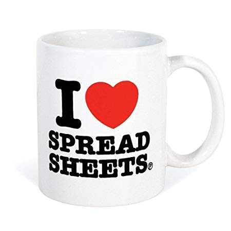 I Heart Spreadsheets Mug Amazon Co Uk Kitchen Home Document Love