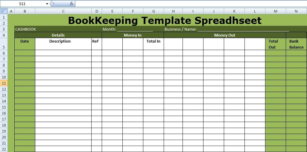 If You Are Looking For A Simple Small Business Bookkeeping Template Document