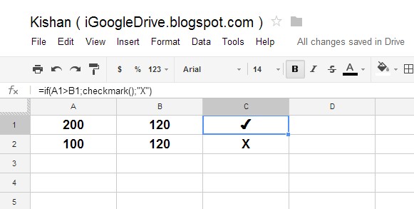 IGoogleDrive Google Spreadshet To Type Checkmark Document In Sheets