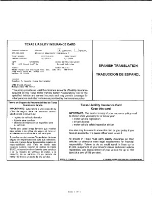 Image Result For Texas Temporary ID Template Templates In 2018 Document Liability Insurance Card
