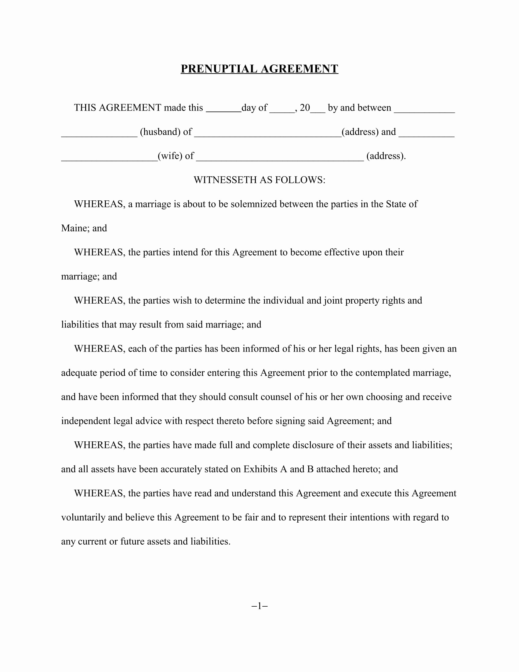 Infidelity Contract Template Lovely Post Nuptial Agreement After An Document