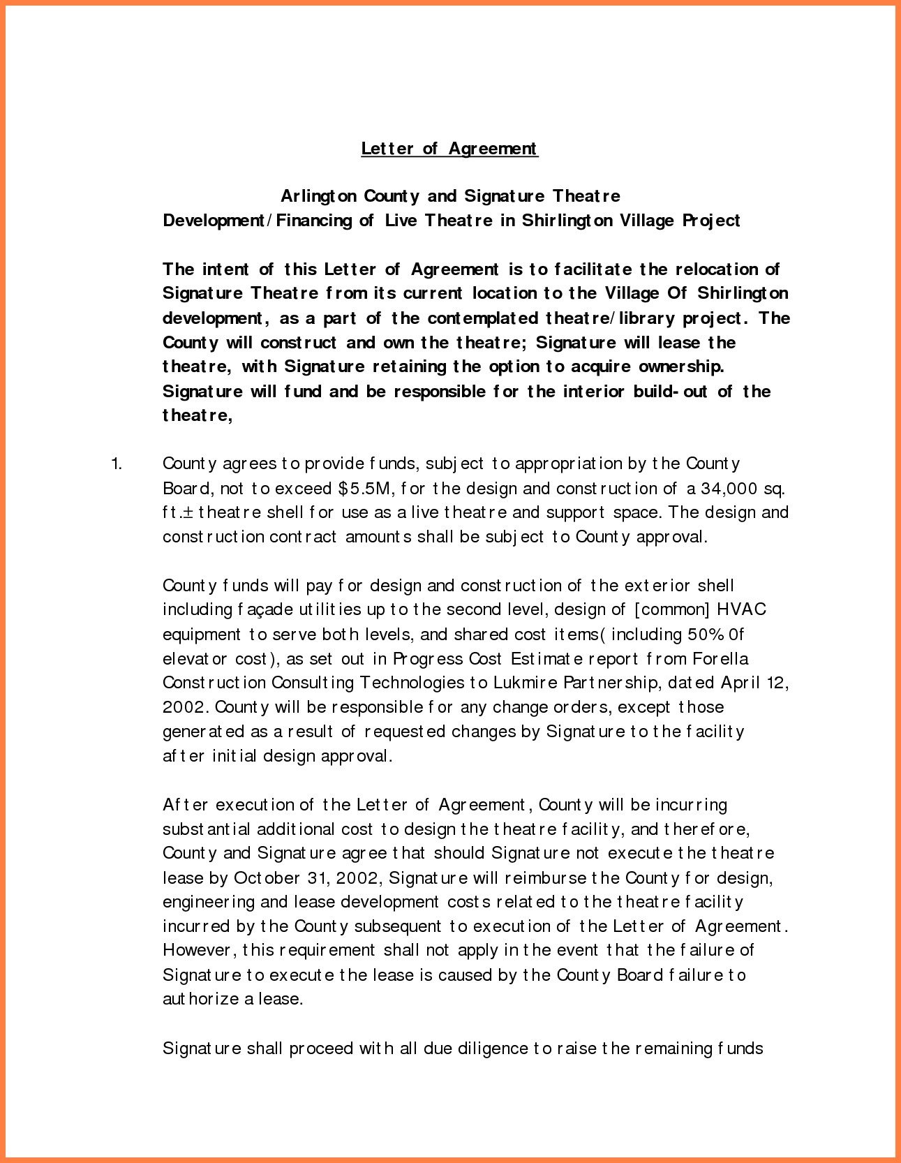 Interior Design Letter Of Agreement Template Collection