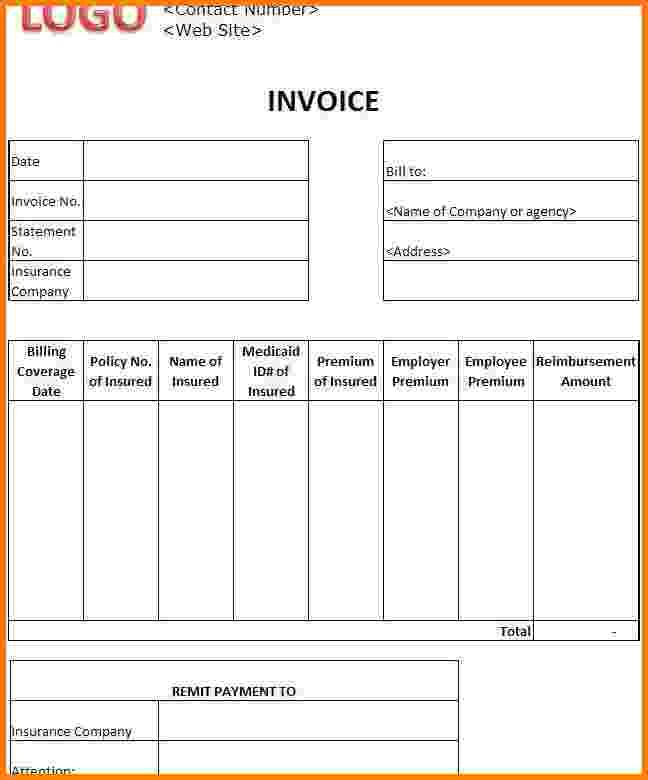 Invoice Insurance Apcc2017 Document Template Free