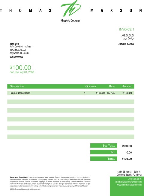 Invoice Like A Pro Design Examples And Best Practices Smashing Document Freelance Graphic Template