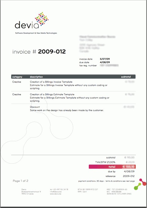 Invoice Like A Pro Design Examples And Best Practices Smashing Document Template Graphic