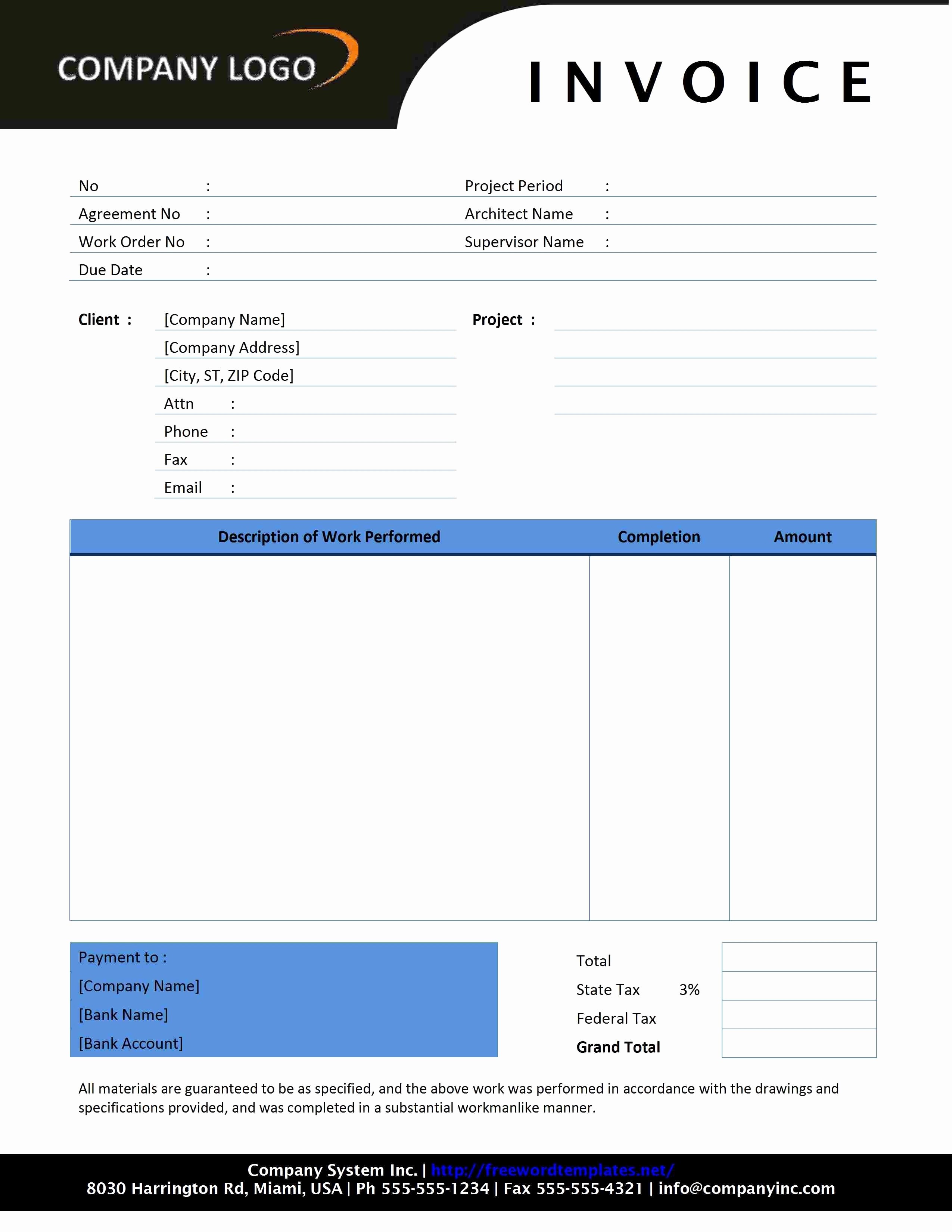 Invoice Template Graphic Design Awesome Document
