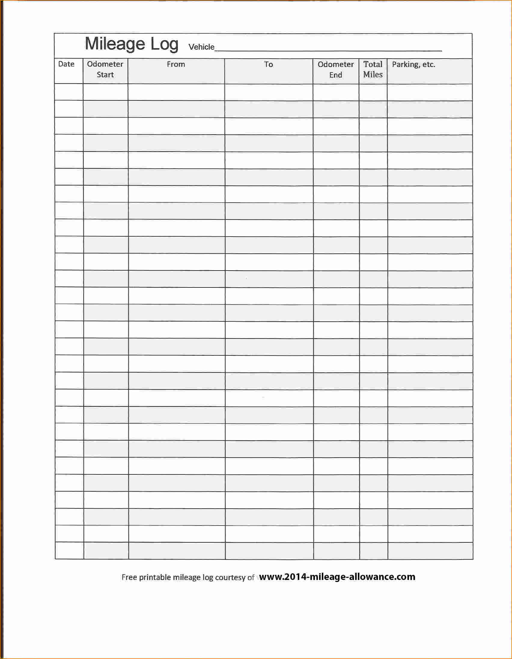Irs Mileage Sheet Sivan Crewpulse Co Document Spreadsheet For