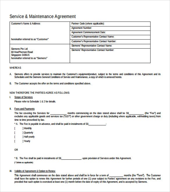 IT Support Contract Template 9 Download Documents In PDF Word Document