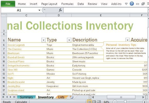 Jewelry Inventory Spreadsheet Template Personal Log Document