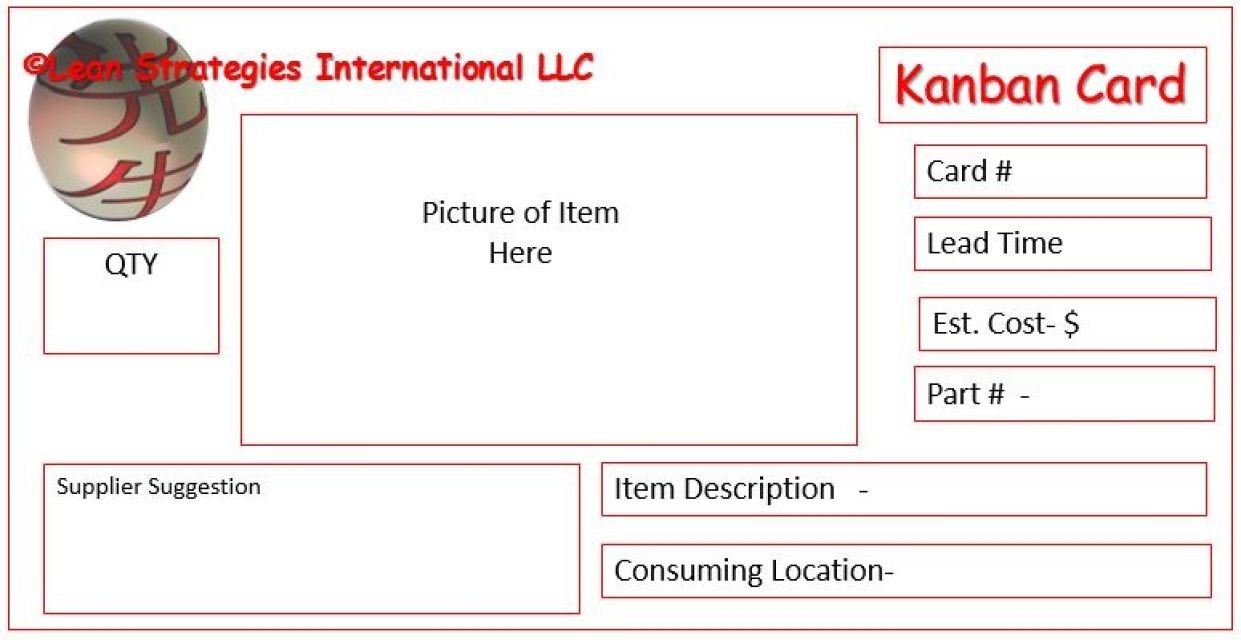 Kanban Card Templates Pinterest Cards Lean Six Document Template Excel