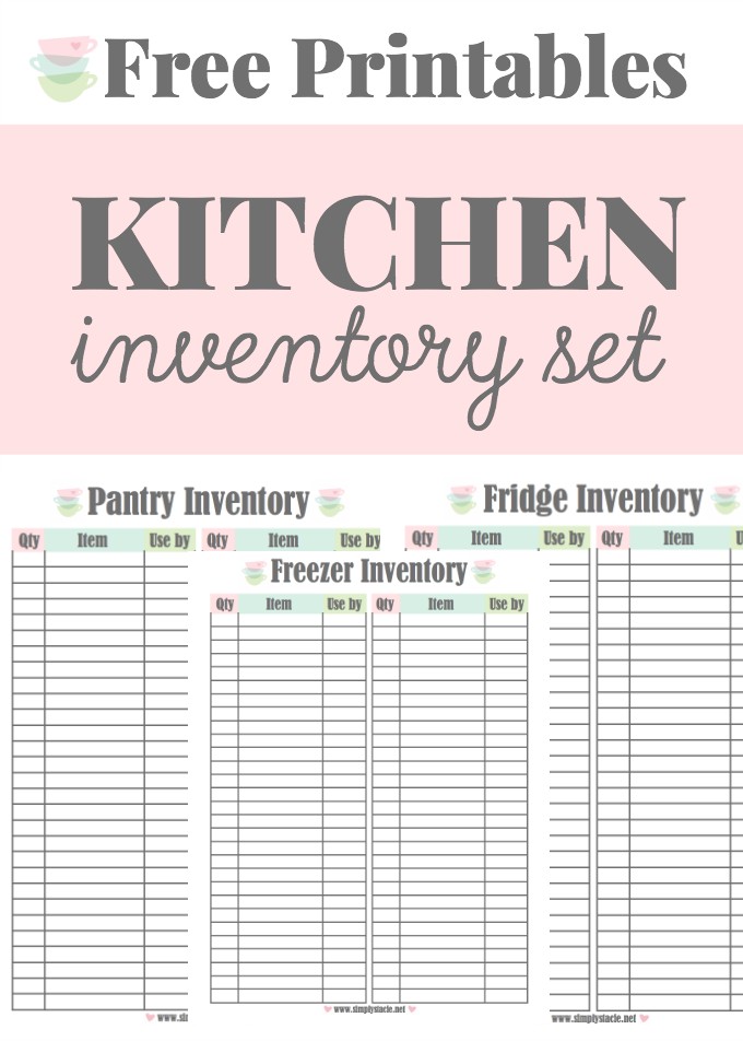 Kitchen Inventory Printables Organizing Pinterest Pantry Document Master