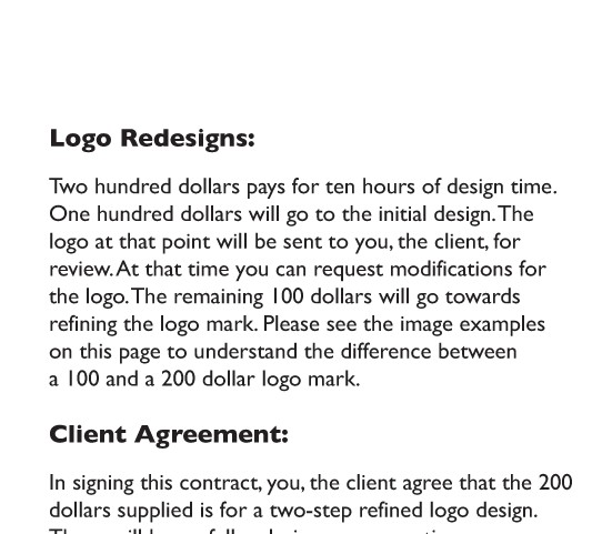 Knight Estates 200 Dollar Logo Design Contract Agreement Document