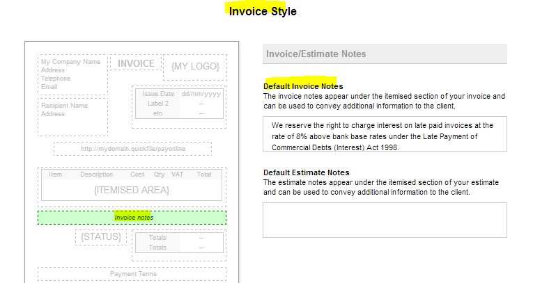 Late Payment For Invoices Accounting QuickFile Document Invoice