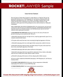 Lawn Service Contract Template With Sample Document