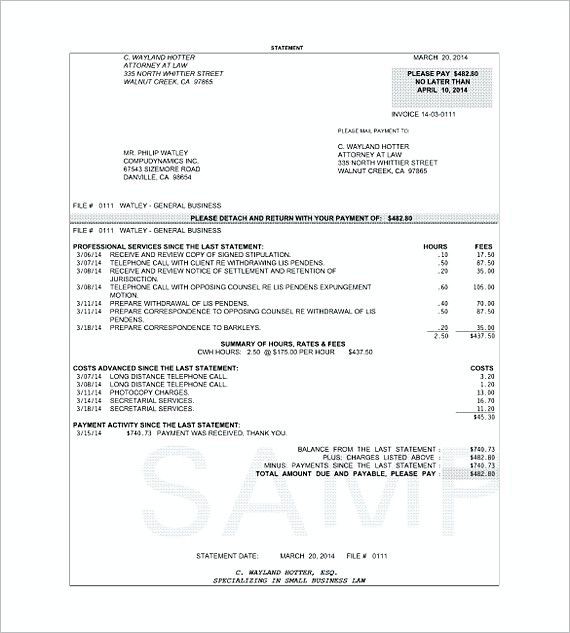 Legal Form Invoice Attorney Template What To Know About Document