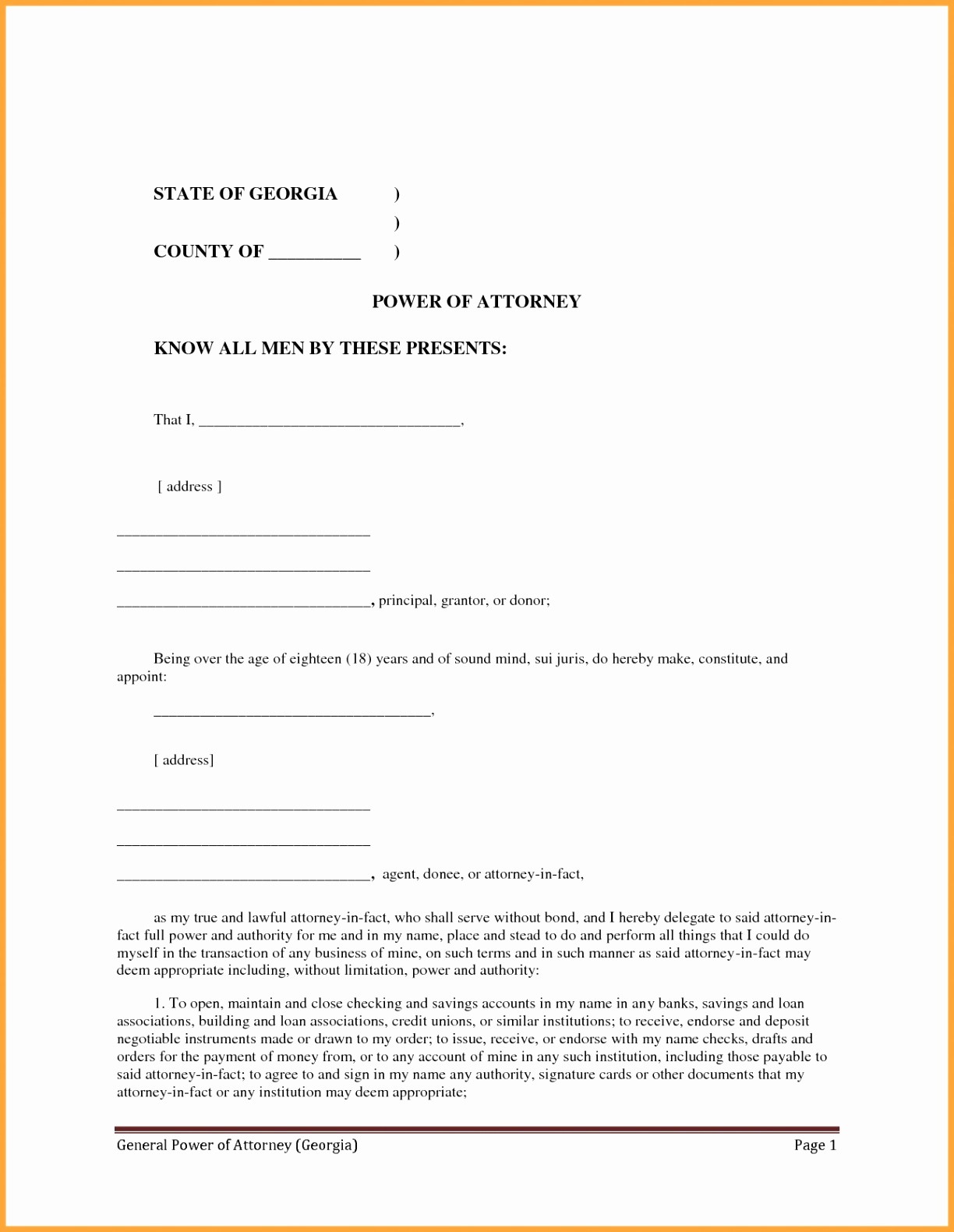 Limited Power Of Attorney Form Ohio Best