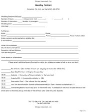 Limo Chicago Prom Limousine Wedding Airport Document Contract Template