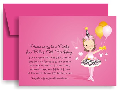 Little Girl Cupcake Invitation MyExpression 19110 Document Birthday Invitations