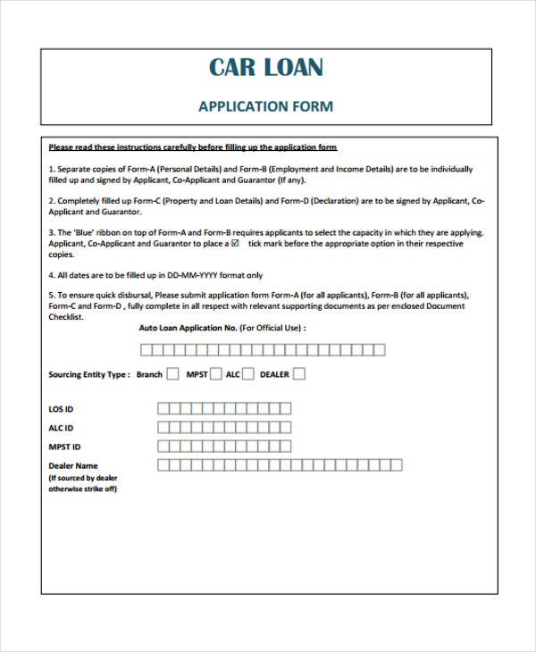 Loan Agreement Form Example 65 Free Documents In Word PDF Document Car Financing