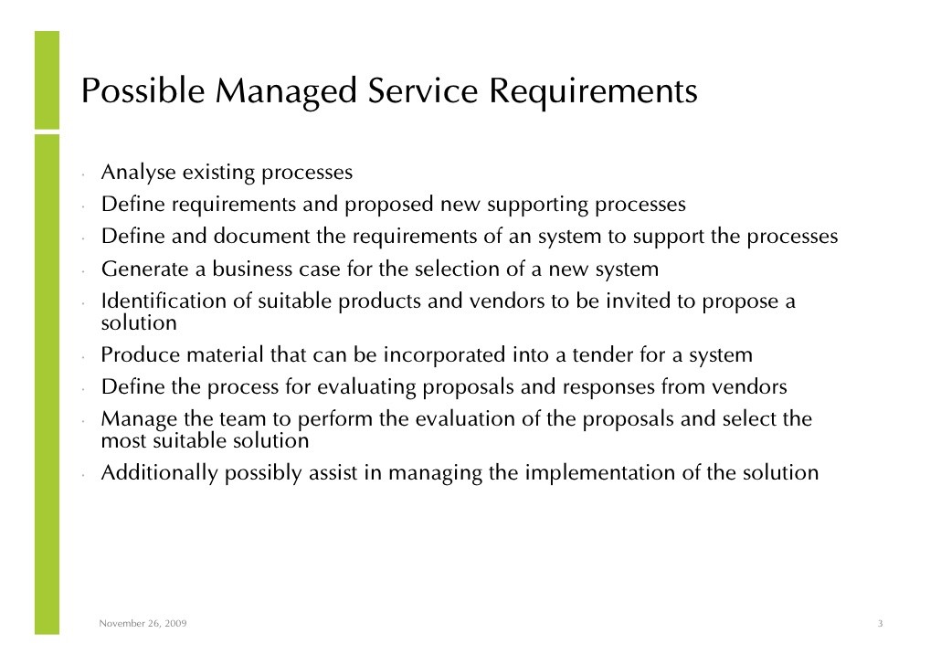 Managed Services Contract Example Document
