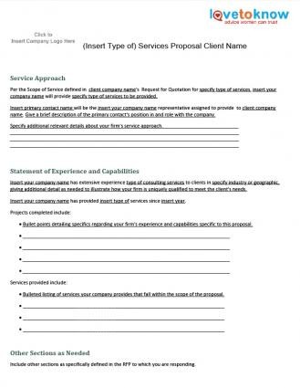 Managed Services Proposal Template Business Service