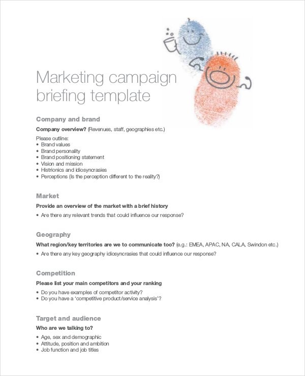 Marketing Brief Template Free Word Excel Documents Download Document Campaign