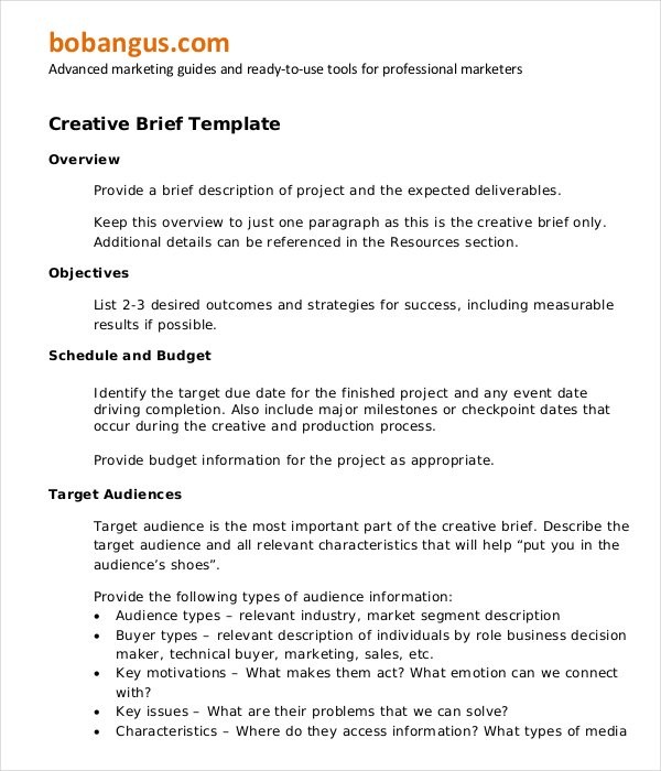 Marketing Brief Template Free Word Excel Documents Download Document