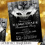 Masquerade Party Invitation Halloween Invite Gothic Bat Mask Document Bachelorette Invitations