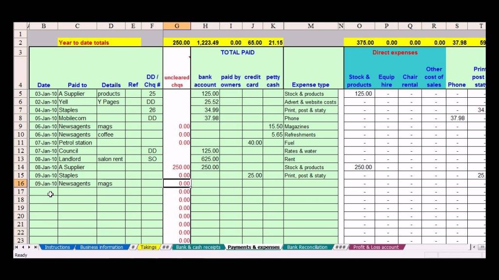 Maxresdefault Bookkeeping Spreadsheet Selo L Ink Co Example Of Farm Document