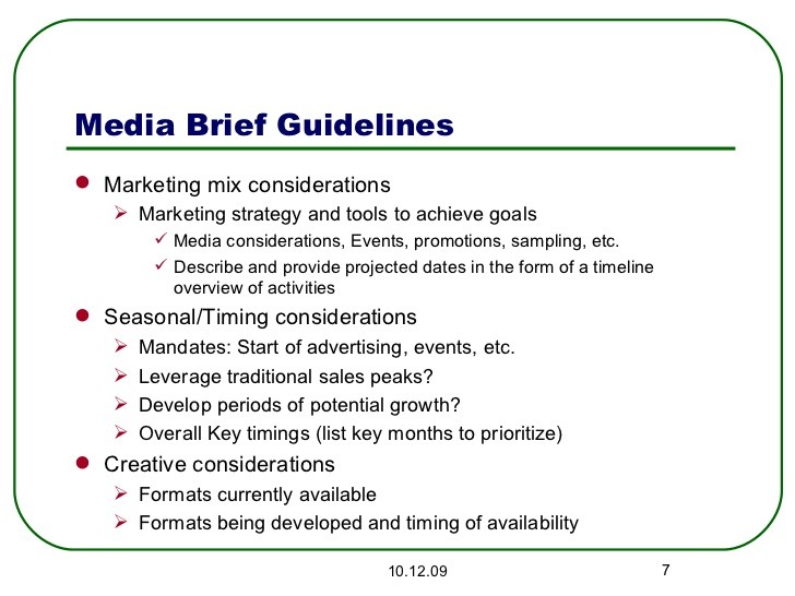 Media Brief And Strategy Checklist Document Template