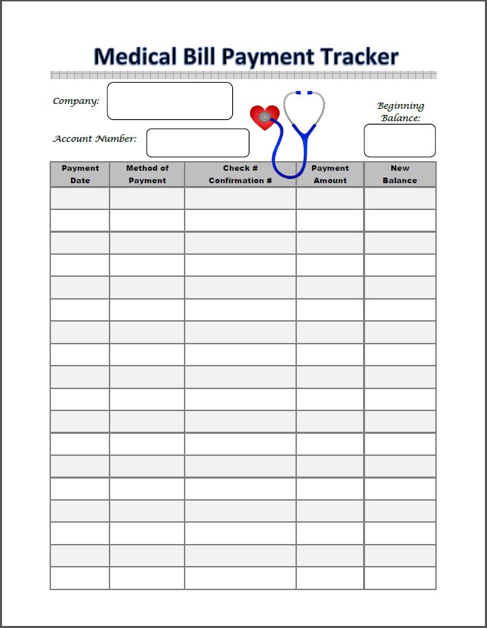 Medical Bill Payment Tracker Planner Journal And Stickers Pinte Document Organizer