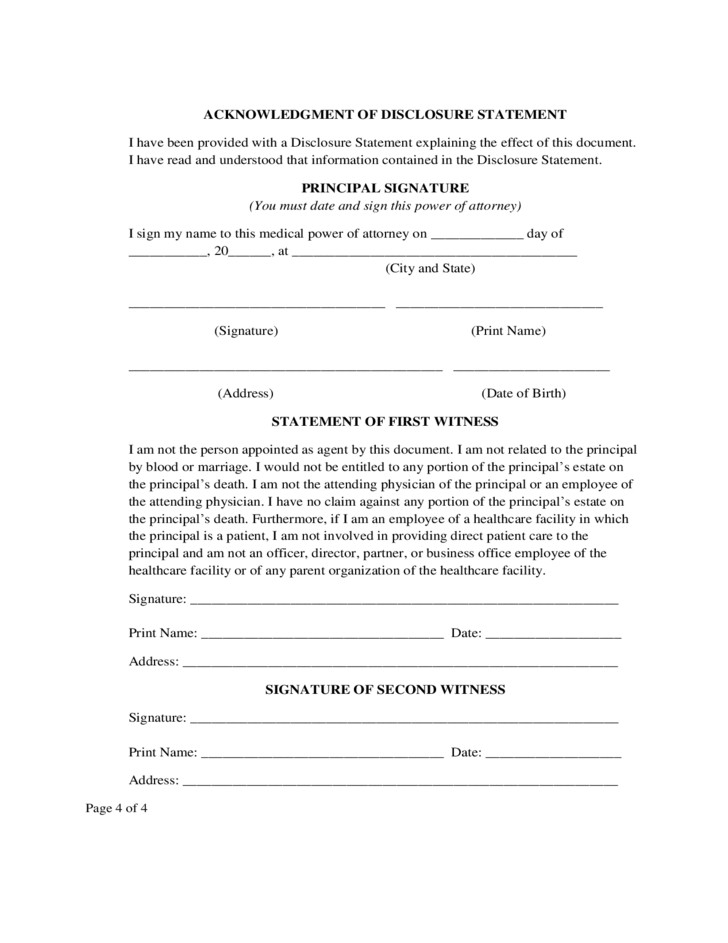 Medical Power Of Attorney Form Texas Free Download Document