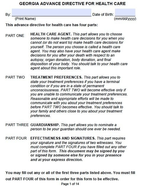 Medical Power Of Attorney Georgia Form Adobe PDF Document General
