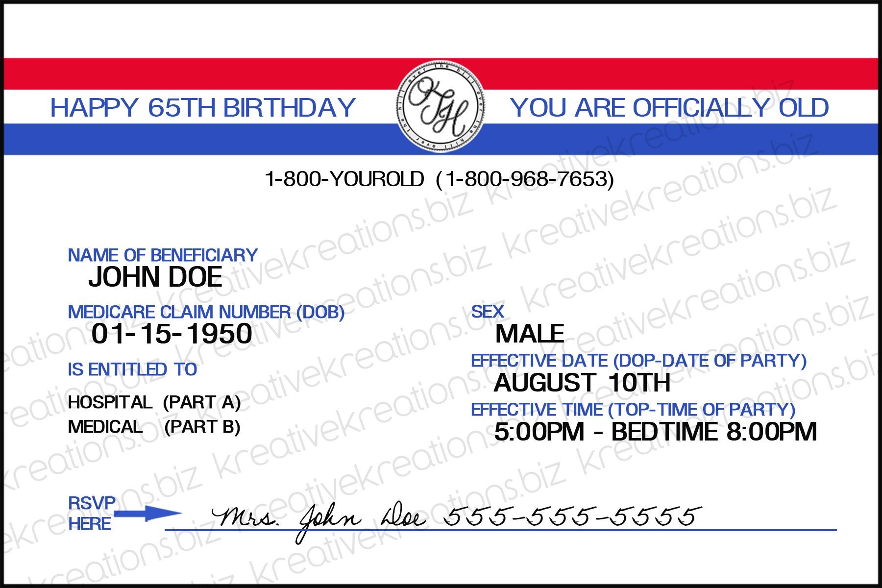 Medicare Card Template Invitation Templates Misc In 2018 Document
