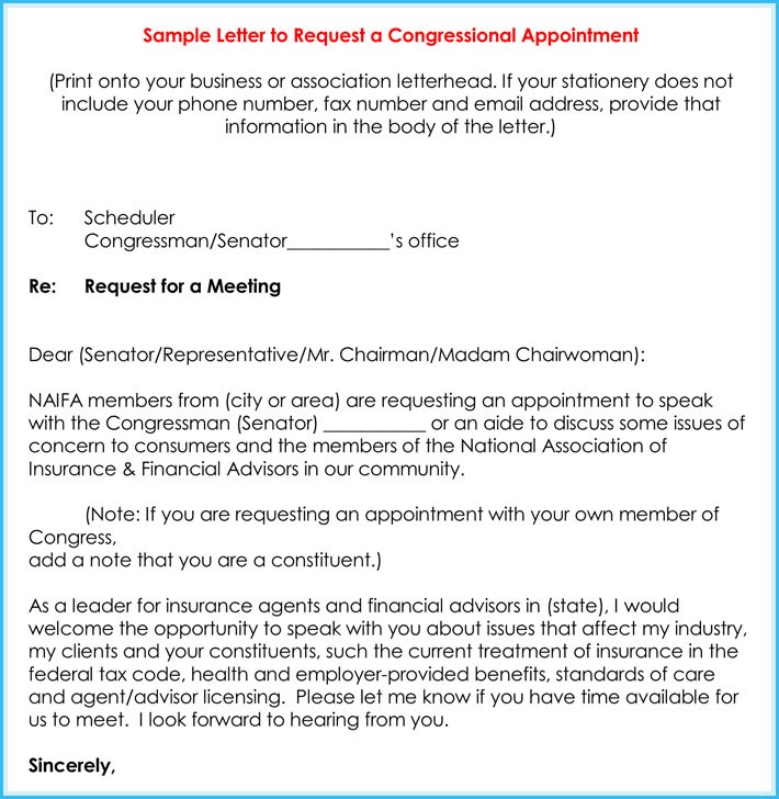 Meeting Appointment Request Letter 25 Samples Templates Document Email Sample Client