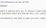 Meeting Request Email And Letter Sample Document Client