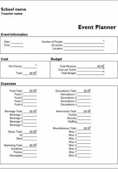 Microsoft Excel Event Planner Template Office Templates In 2018 Document