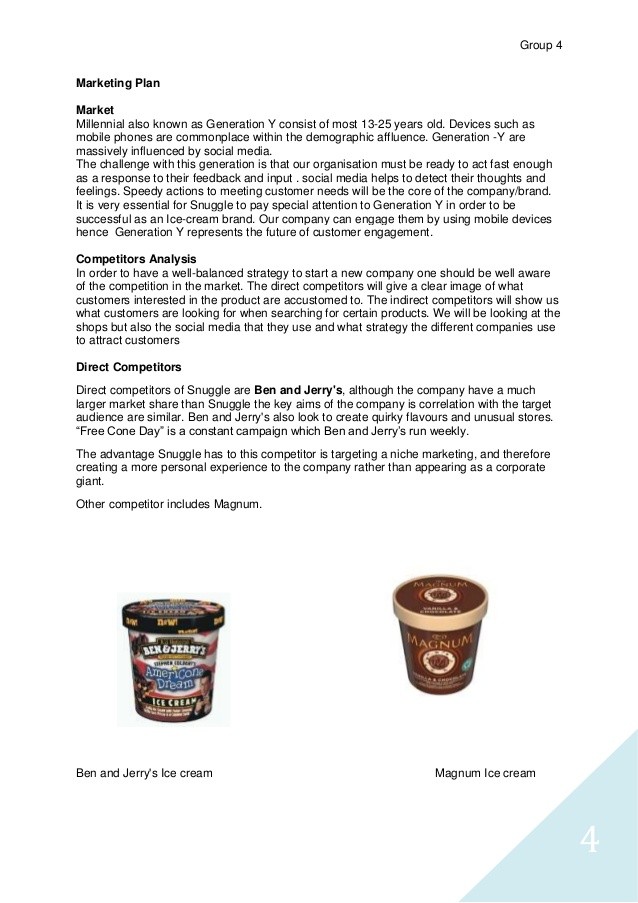 Mini Marketing Plan 2c Campaign And Websites Of Snuggle Ice Cream