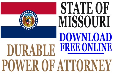 Missouri Durable Power Of Attorney Free Form Document