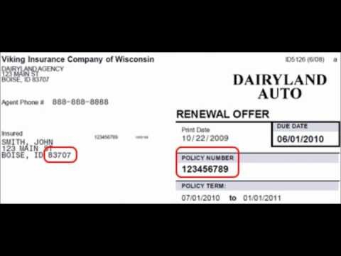 Motorcycle Insurance Pay Dairyland Online Document Auto Card