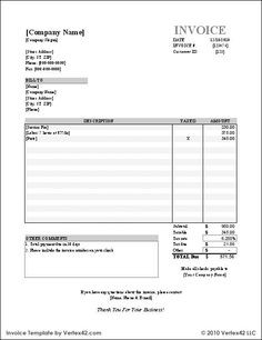 Moving Invoice Template To Download And Print For Free
