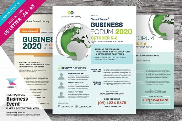 Multi Purpose Business Event Flyers Flyer Templates Creative Market Document