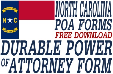 North Carolina Durable Power Of Attorney Form