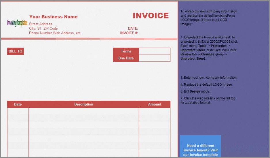 Notary Invoice Template Free Document