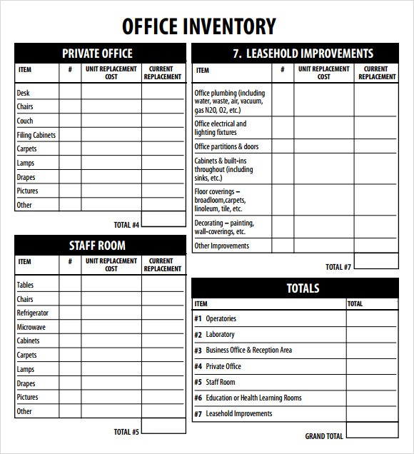 Office Supplies Inventory Template Charlotte Clergy Coalition Document